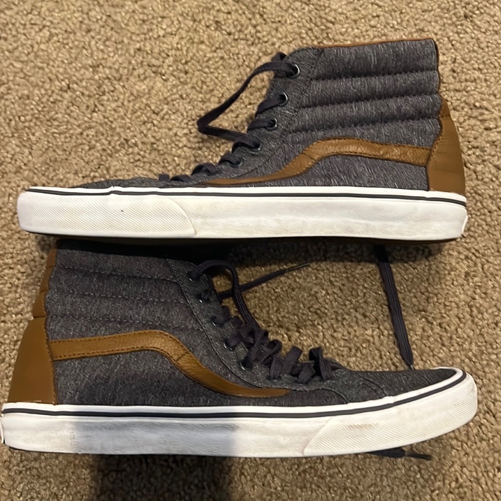 Vans Sk8 Hi in denim/tan - Size 12